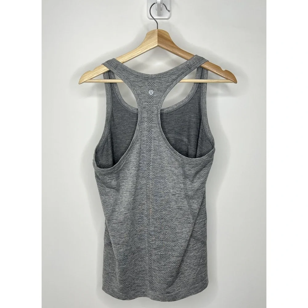 Lululemon Swiftly Tech Tank Top Racerback Womens Size 10 Gray Heather Gym Run‎